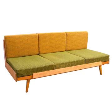 Mid-century folding sofabed by Drevotvar, 1970s, Czechoslovakia