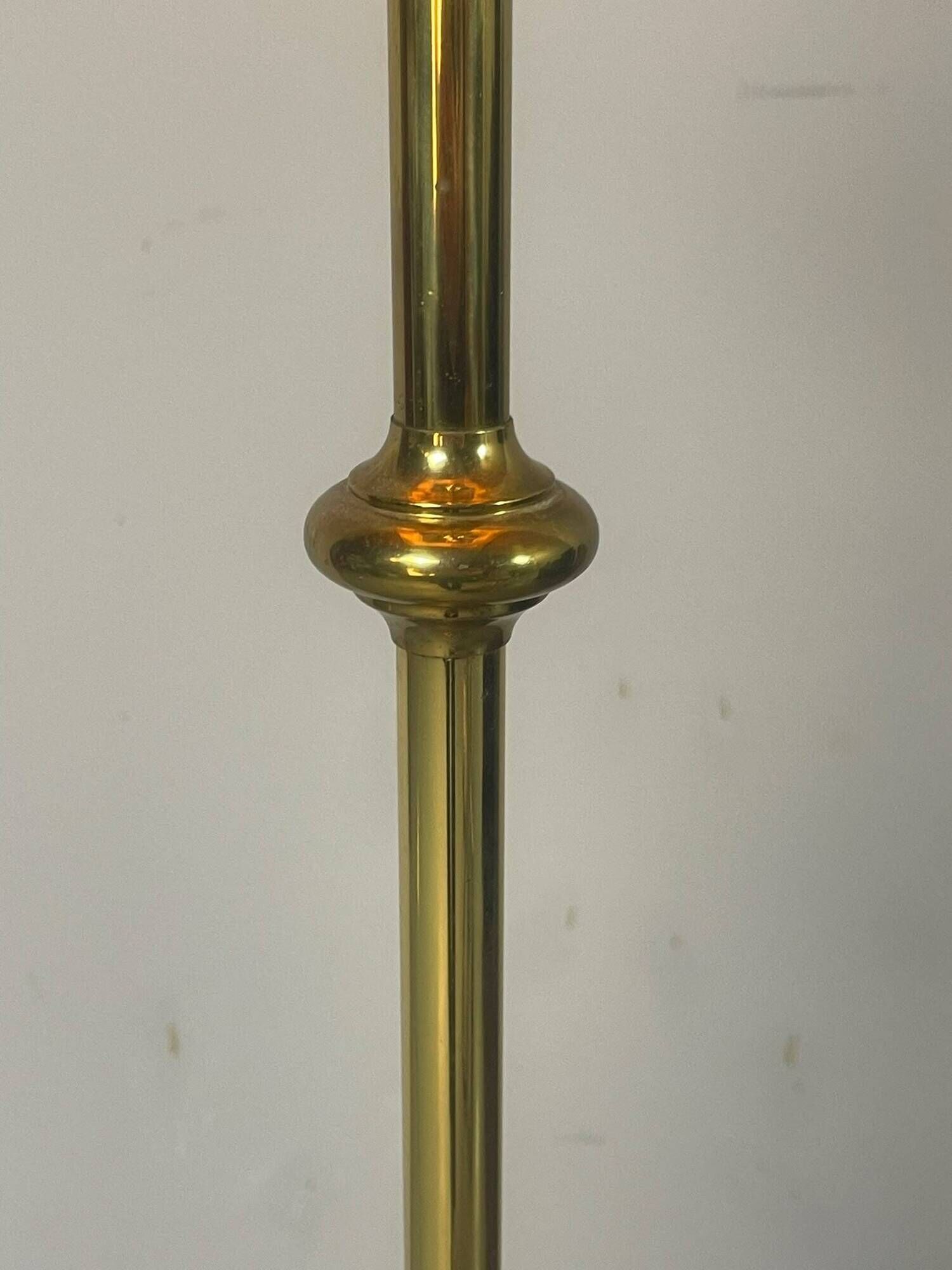 Exceptional French Hollywood Regency Brass Floor Lamp