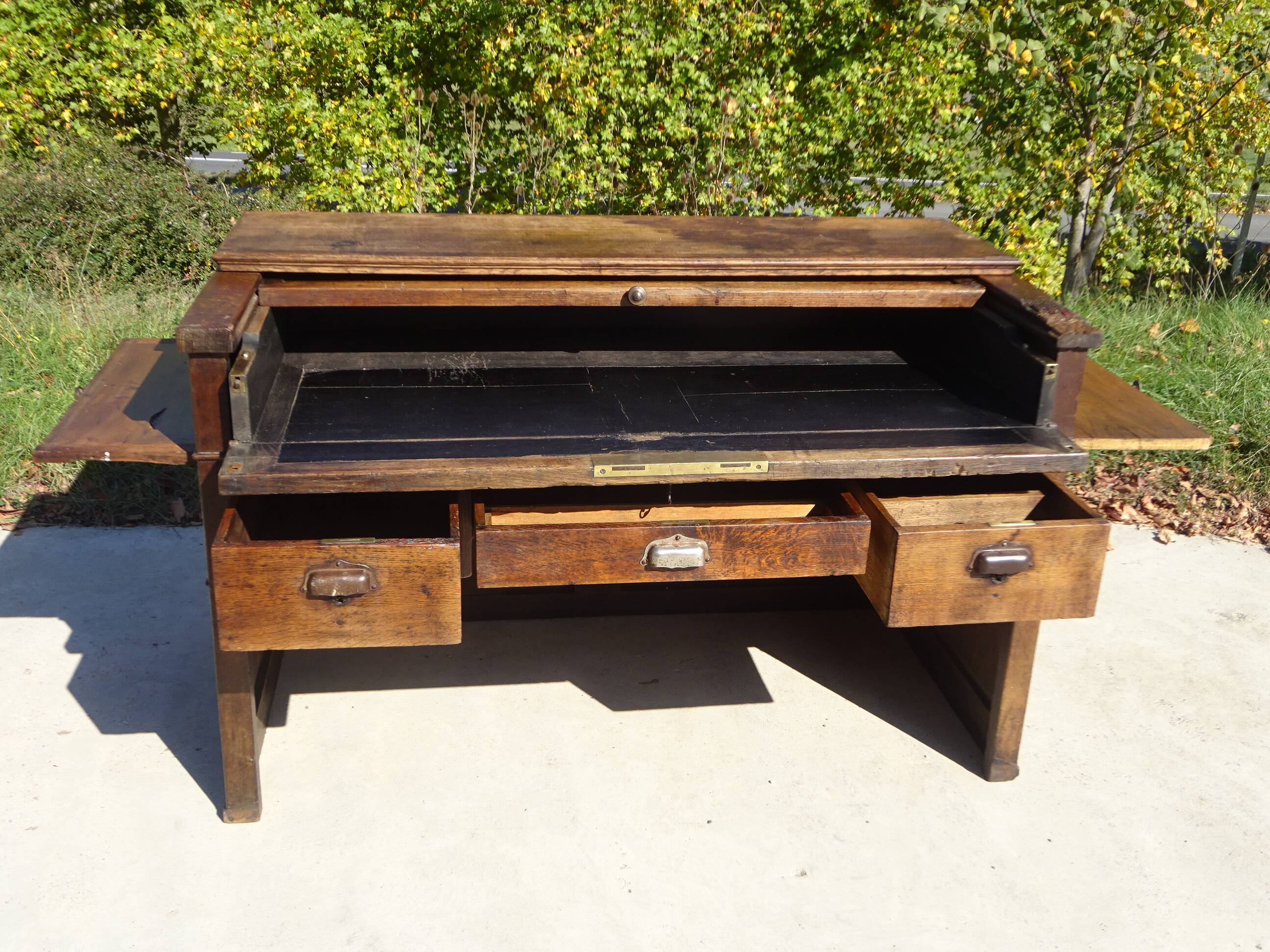 Office furniture, old glove maker's table.