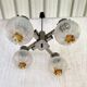 Four-armed chandelier Gaetano Sciolari Mazzega 1970