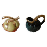 Ceramic pitchers from the 60s apple shape