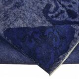 Overdyed Wool Vintage Handmade Carved Rug 174 cm x 297 cm