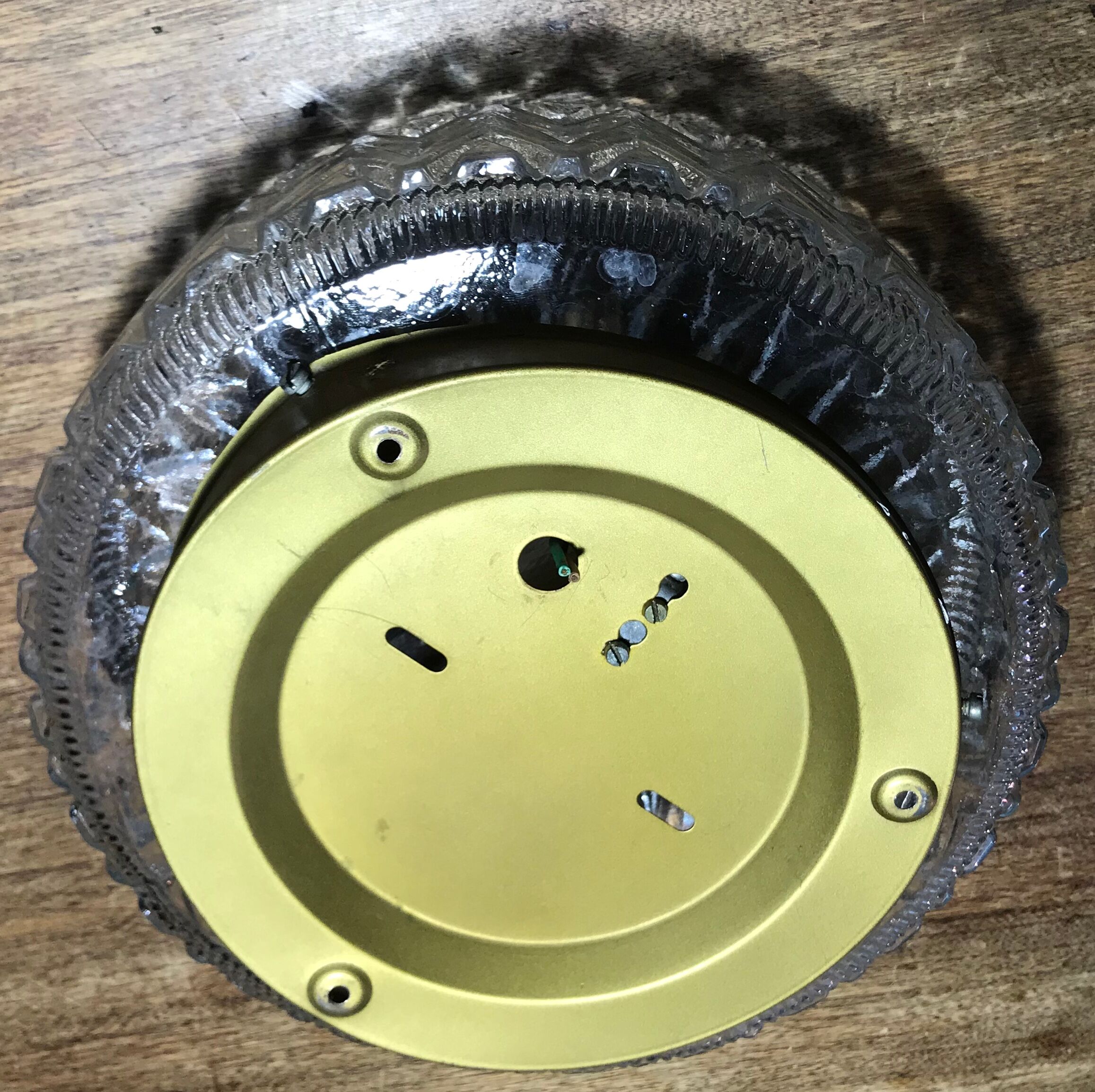 Molded glass ceiling light