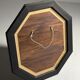 Octagonal faux bamboo mirror silver colour