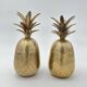 Pair of "Pineapple" Ice Buckets in Brass, in the Style of Mauro Manetti, A