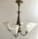 Art deco chandelier in copper and granite glass