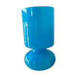 Vintage lamp Ikea Lykta turquoise blue, 90s glass