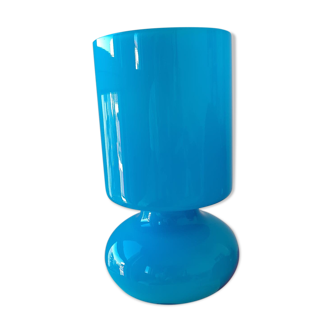 Vintage lamp Ikea Lykta turquoise blue, 90s glass