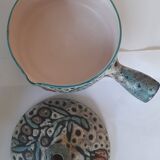 Vallauris ceramic fondue pot / saucepan
