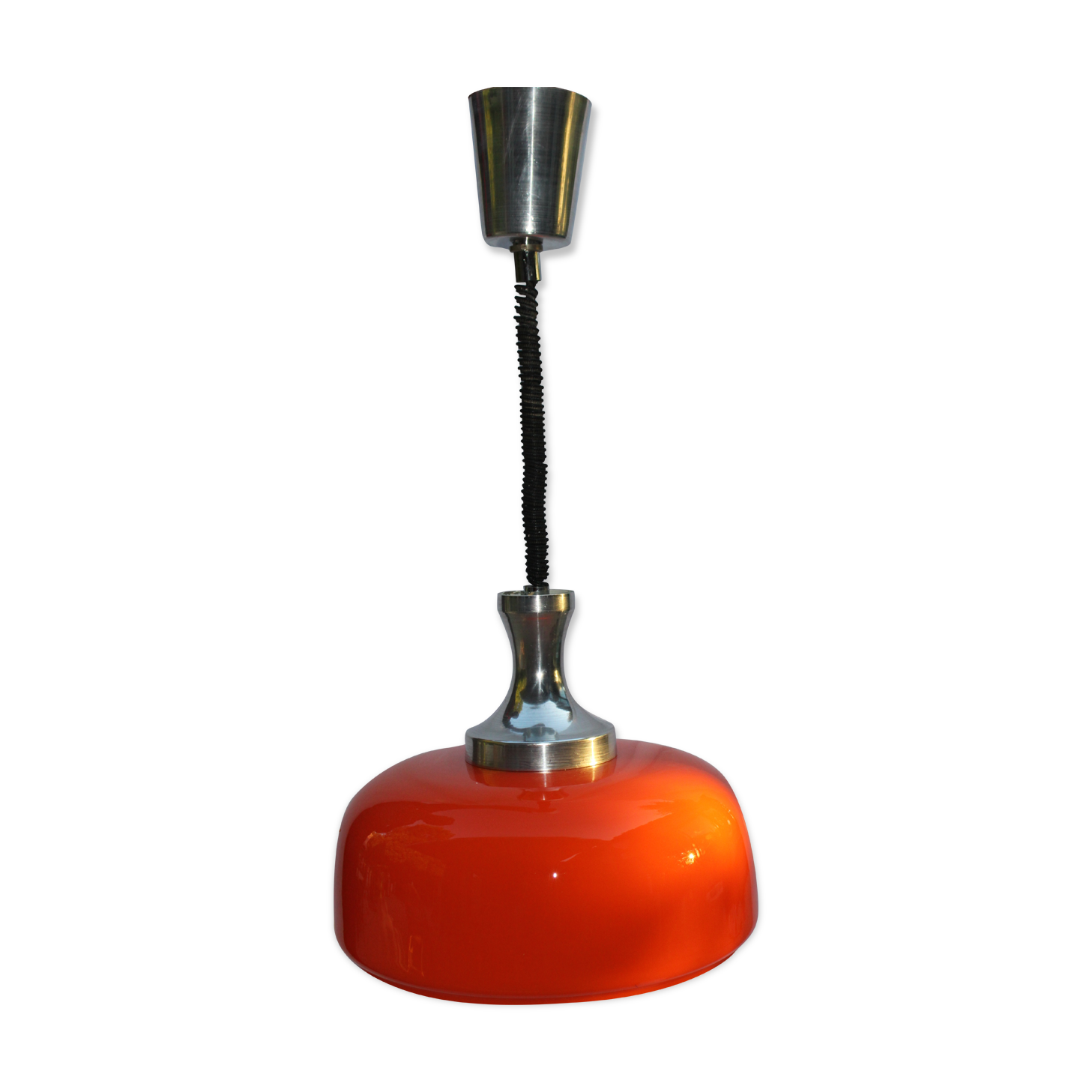 Hanging rises and drops vintage orange opaline