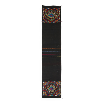 Tapis Kilim turc anatolien fait main vintage 277 cm x 60 cm