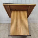 Vintage bamboo and solid wood bistro table