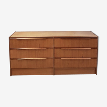Mid century danish double drawers by Steens