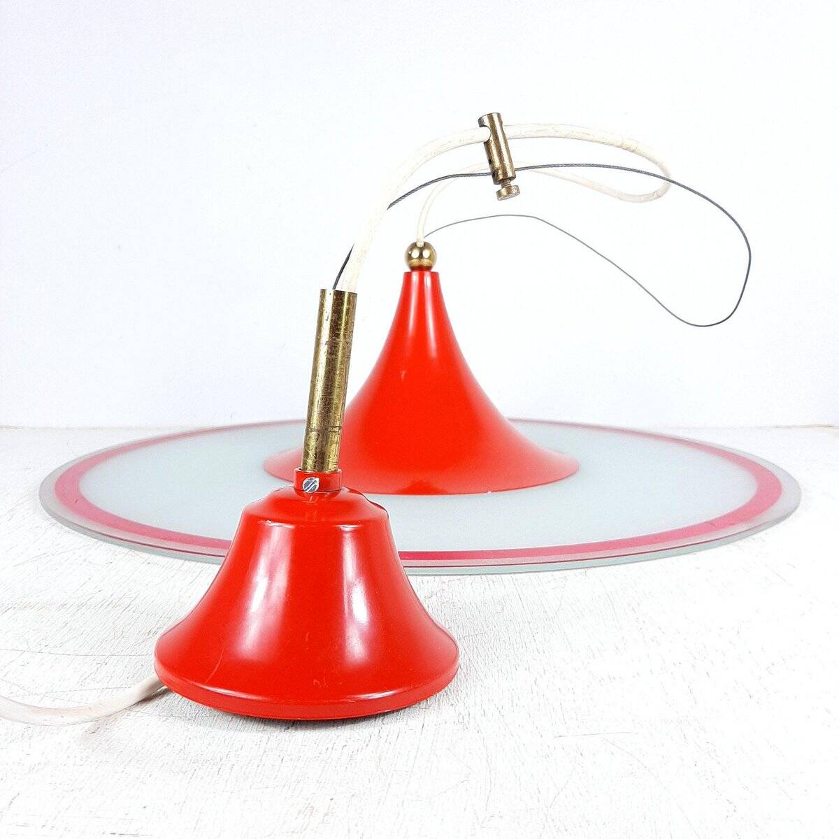 Red Suspension Mid-Century, Italy, 1960s