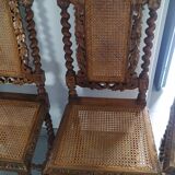 Four Henri II style chairs, from the years 1850-1900