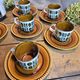 Boch la louvière – delta noix coffee service 1966 – vintage 25 pieces