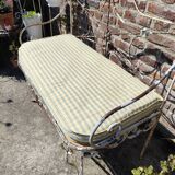 Antique wrought iron bench