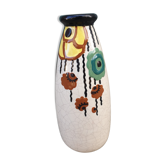 Art Deco cracked ceramic vase