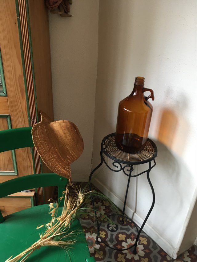 Amber bottle with handles