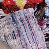 Tapis Berbère Boucherouite coloré - 81 x 190 cm