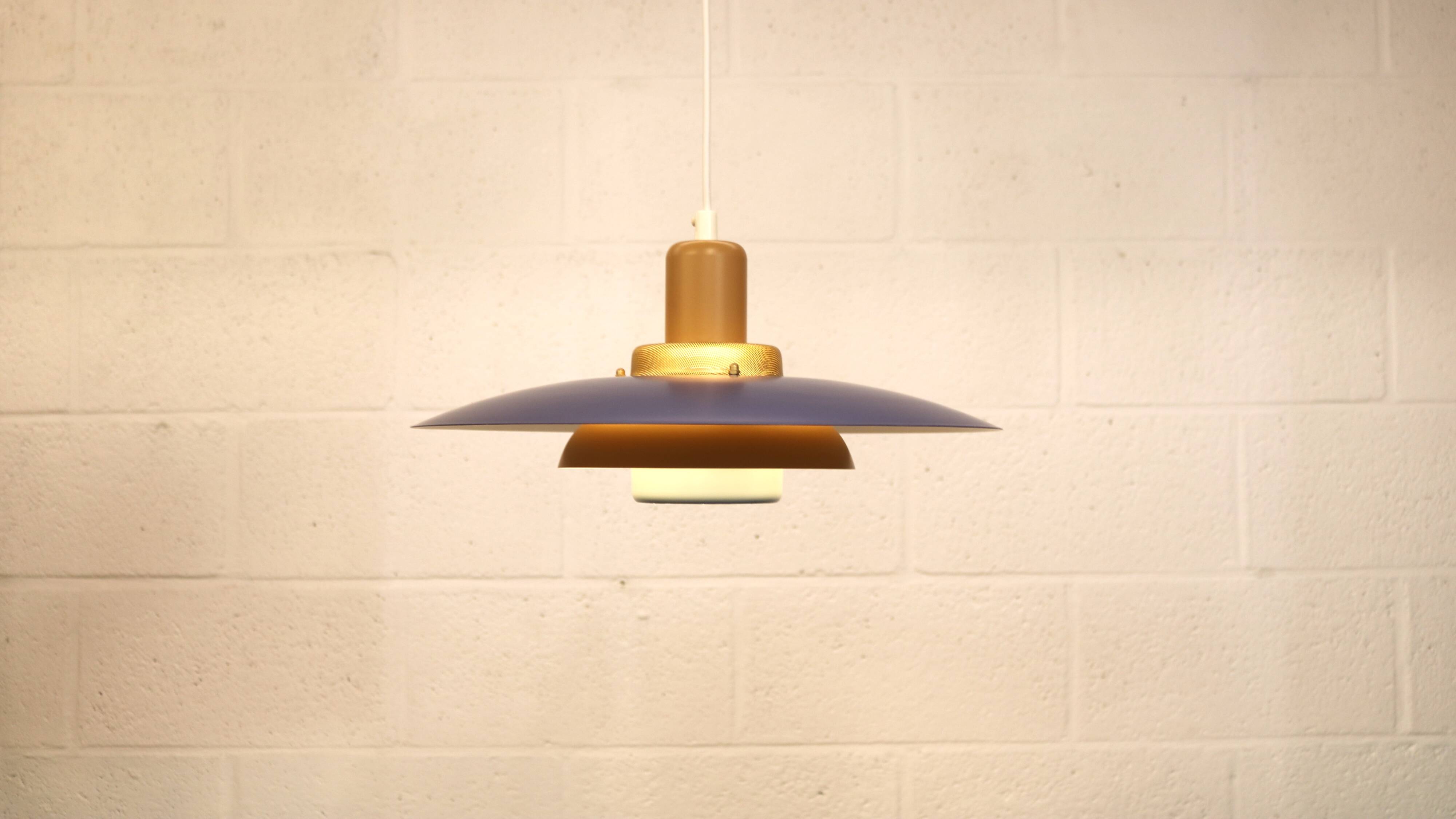 Vintage Danish Modern Design Lamp: Restored, Colourful Lighting