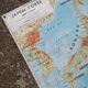 Old school map MDI Indian Union Pakistan Ceylon / Japan Korea