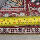 Fine Turkish Hereke silk rug 37x55 cm vintage ivory floral medallion 2540