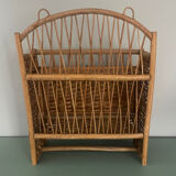 Vintage rattan wall shelf