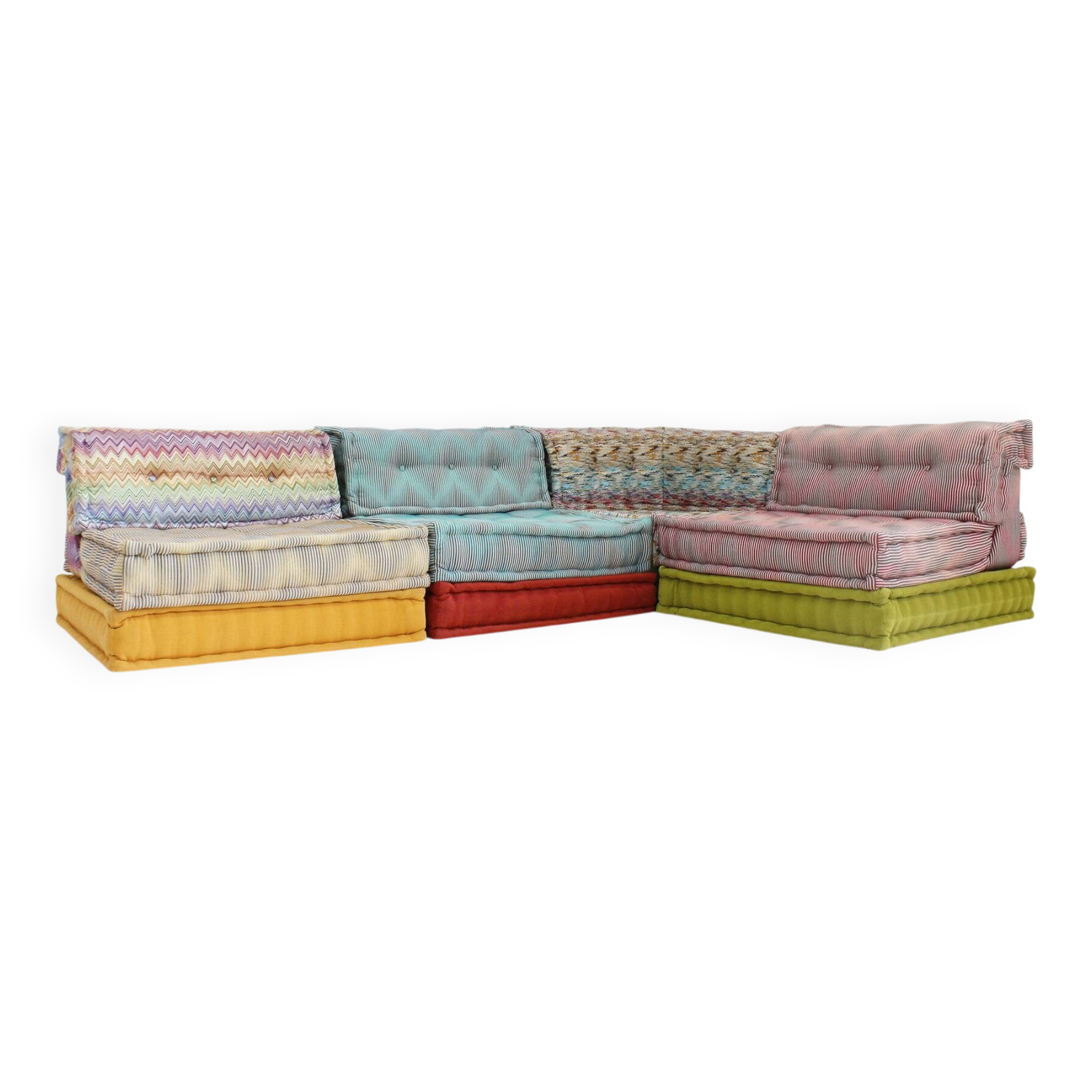 Roche Bobois Mah Jong sofa Missoni design by Hans Hopfer, set of 12