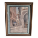 Ancient painting depicting a street in Lugano, Switzerland.