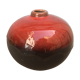 Vase en céramique design émaillé rouge