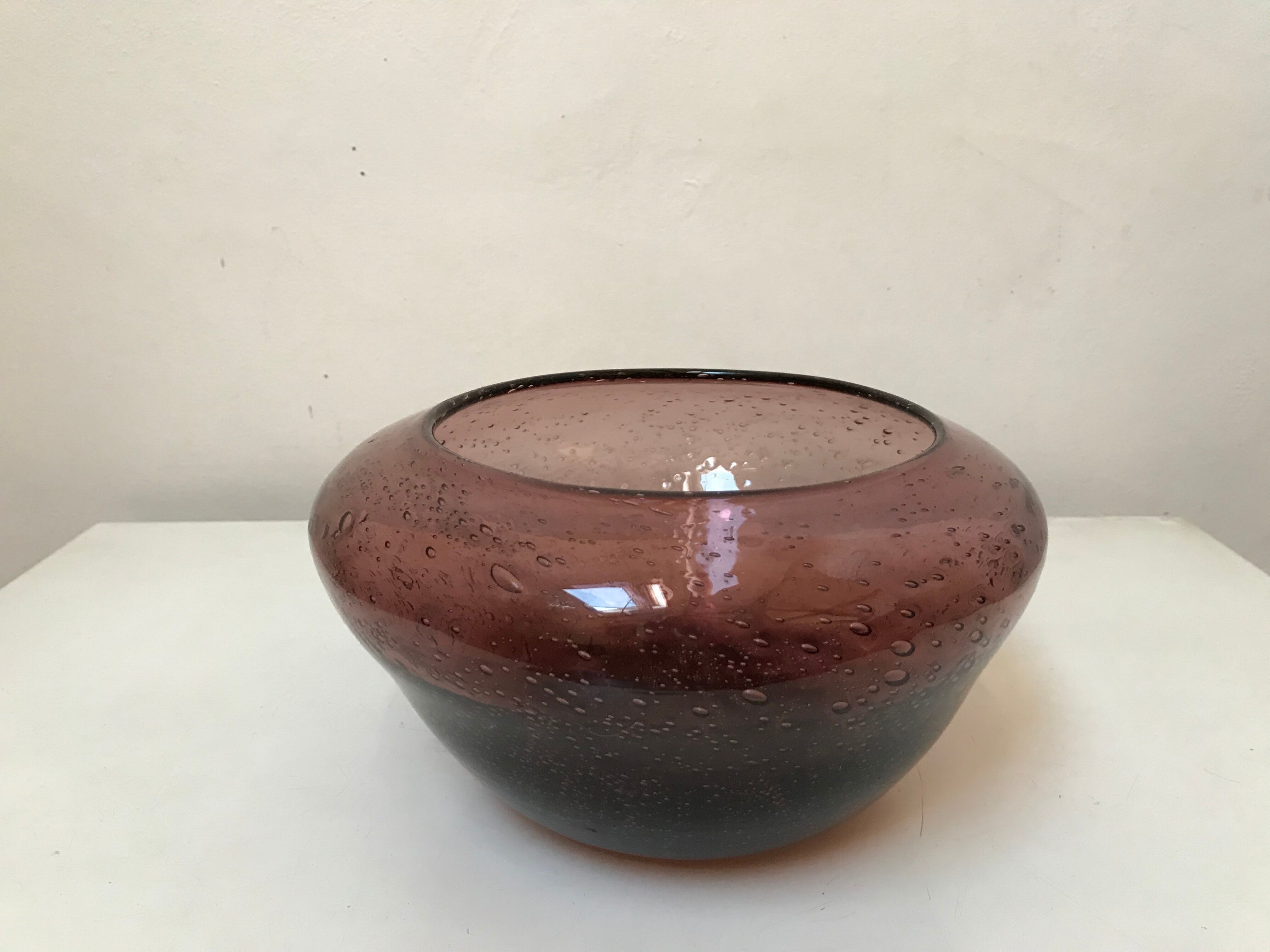 Glass vase blown by Bendor House