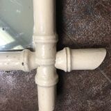 Miroir ancien bois peint imitation bambou 33x40cm