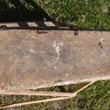 Antique folding 3-step wooden stepladder