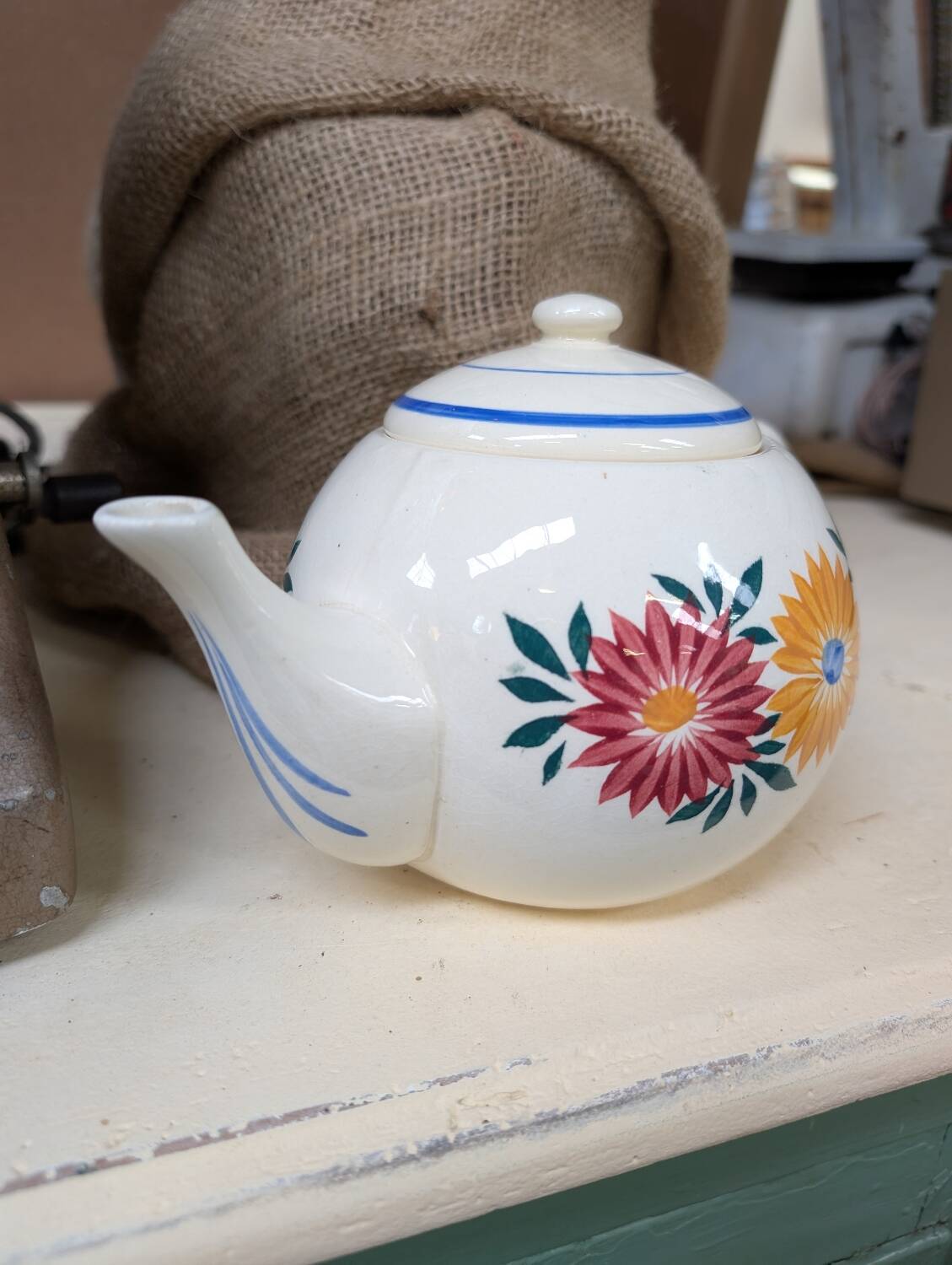 Vintage earthenware teapot