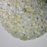 Murano Gold Ceiling Light Flower by Seguso for Venini, Italy, 1960s