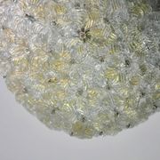 Murano Gold Ceiling Light Flower by Seguso for Venini, Italy, 1960s