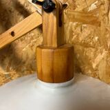 Lampe applique liseuse accordéon bois