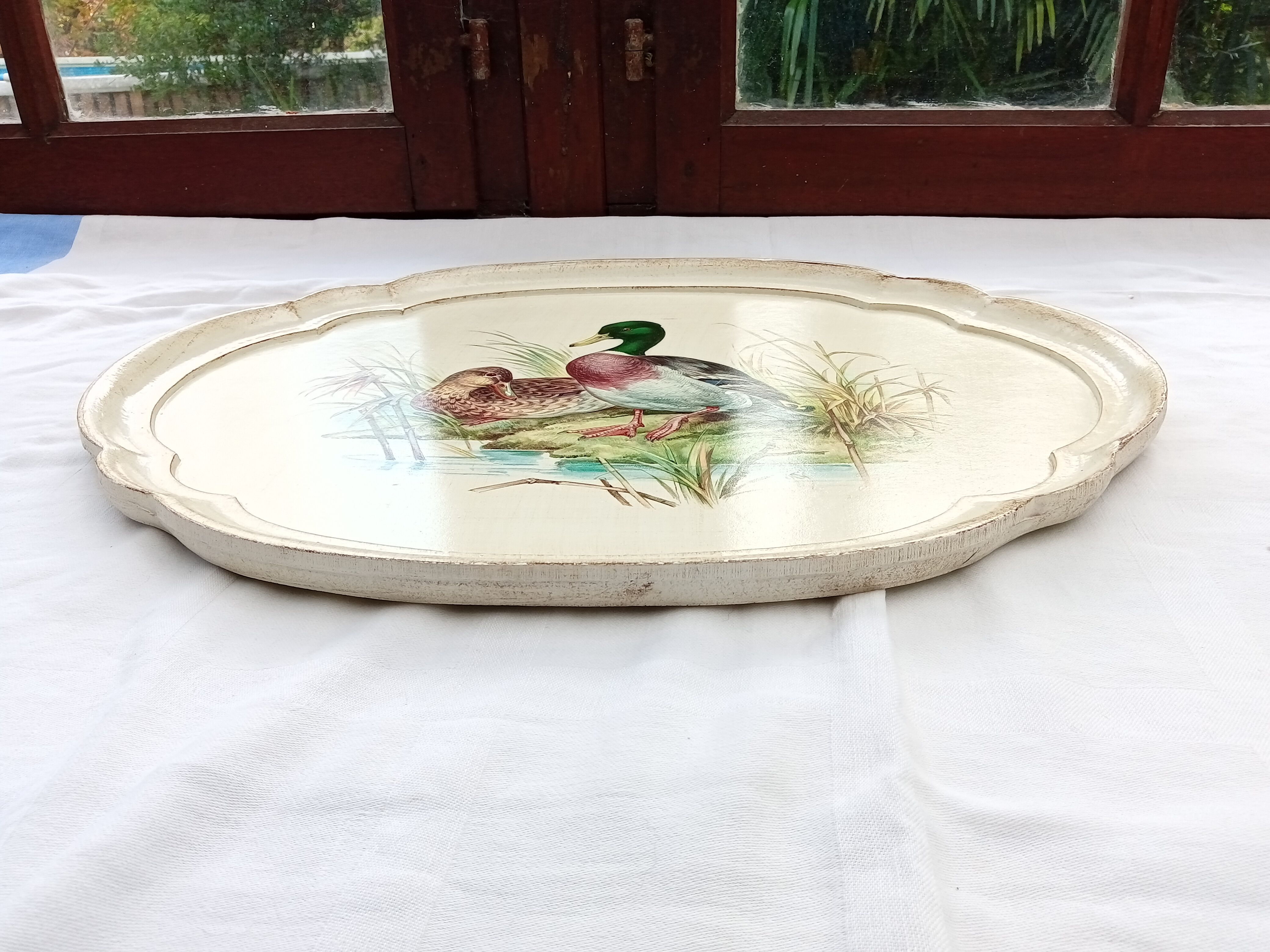 Decorated wooden top