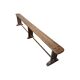 Banc de bistro en bois français ancien, datant d'environ 1850