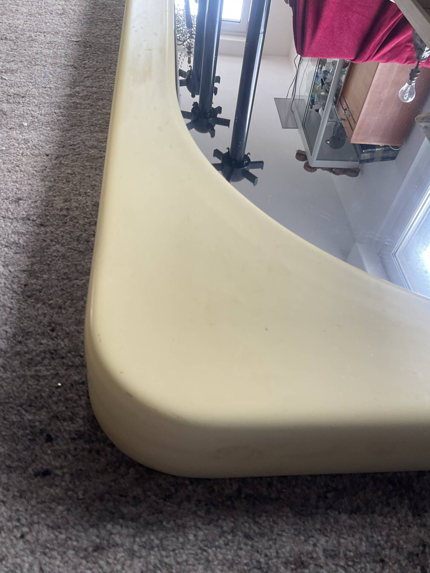 Large oblong mirror Space Age 1970s