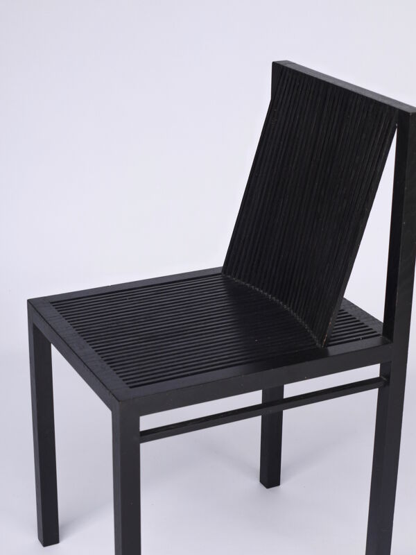 first edition slat dining chairs par ruud jan kokke, années 1980, set de 4