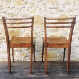 Pair of vintage bistro chairs, Stella Luterma, Circa 60'