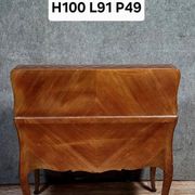 Louis XV period curved secretary desk in marquetry, circa 1750