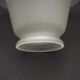 Set of 2 French Mid-Century Frilled White Glass Chandelier Shades