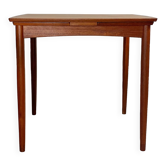 Table à manger extensible en teck danois rectangulaire des années 60
