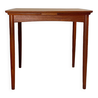Extendable danish teak dining table rectangular 60s