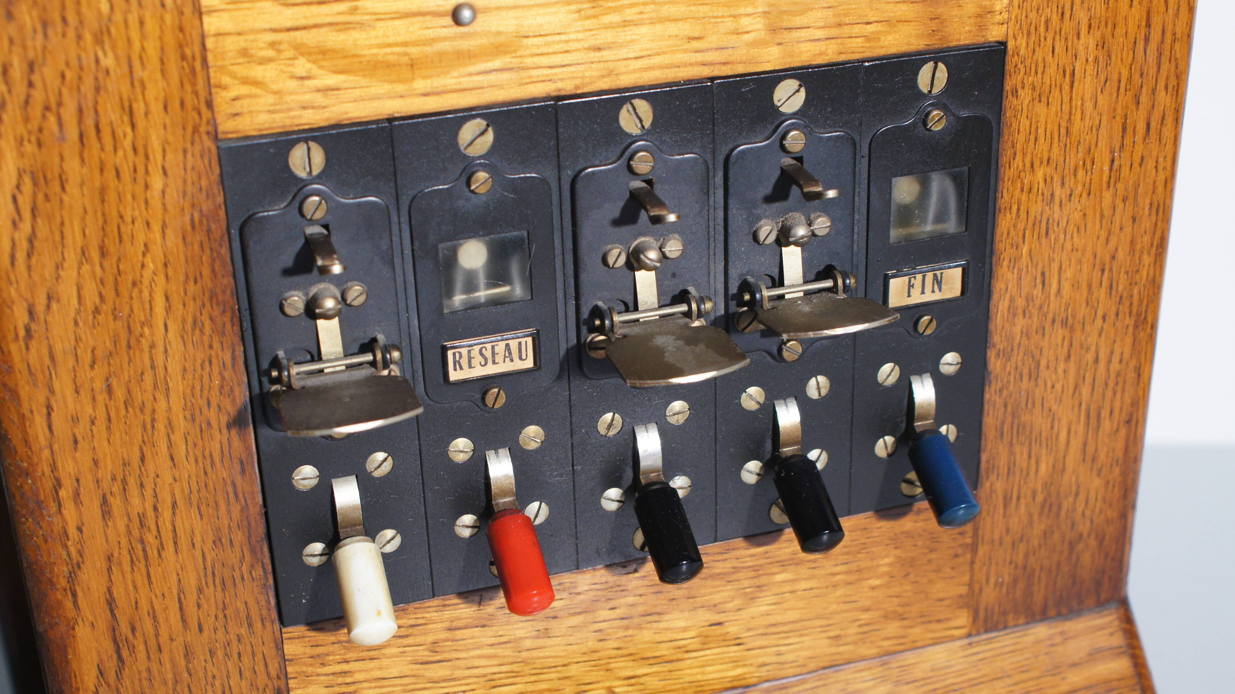Wooden network telephone centre - vintage 1964