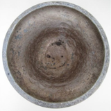 Cast iron art deco glazed grey vase