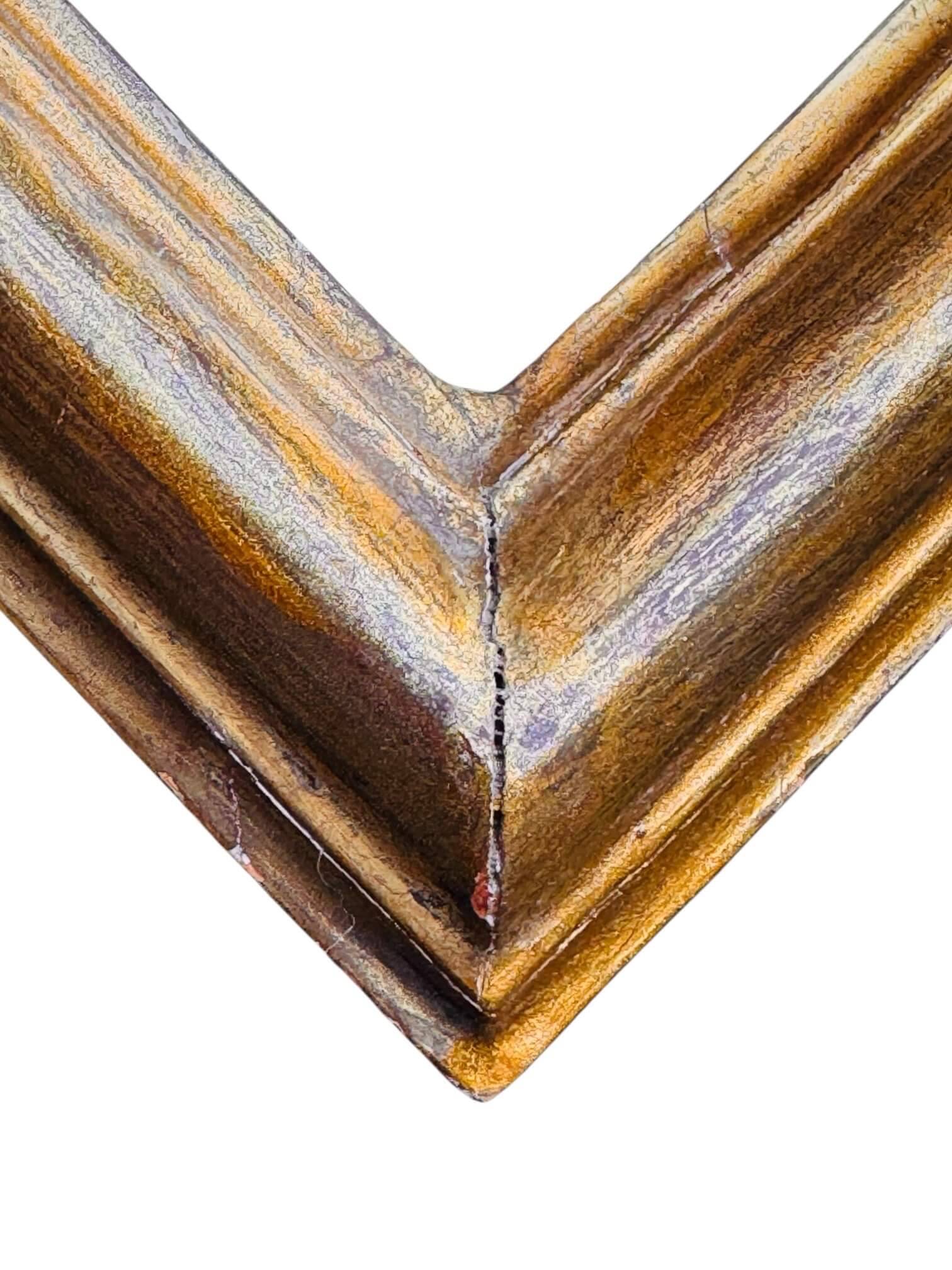 Antique pediment mirror